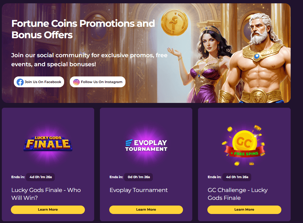 Fortune Coins Promos