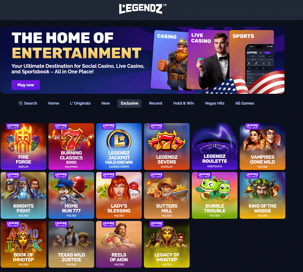 Legendz Exclusive Slots