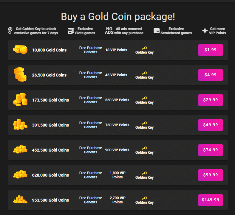 Pulsz Coin Packages