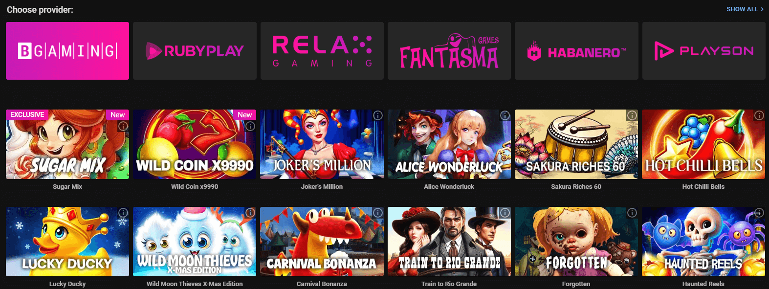 Pulsz Game Providers