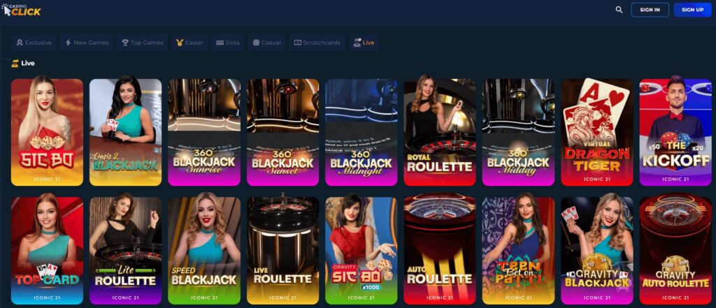 casino.click live games
