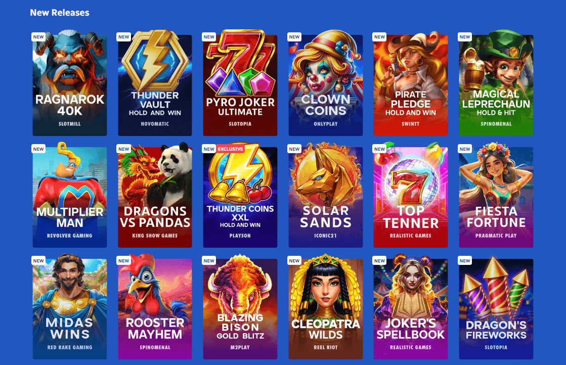 spinblitz library -  new games